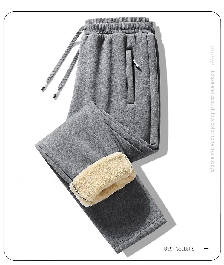 PASUXI New Casual Loose Keep Warm Sweatpants Warm Trouser Trousers New Thickening Autumn and Winter Men's Plus Size Men Pants huanwei