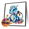 Diamond Painting -DIY Round Drill Jewel Happy Dinosaur（40x40cm）