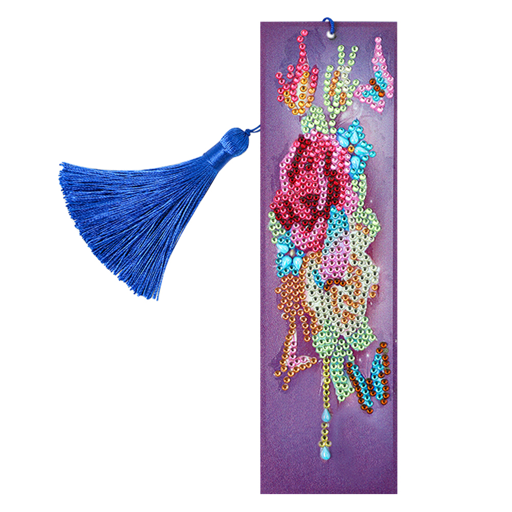 

Flowers-DIY Creative Diamond Bookmark, 501 Original