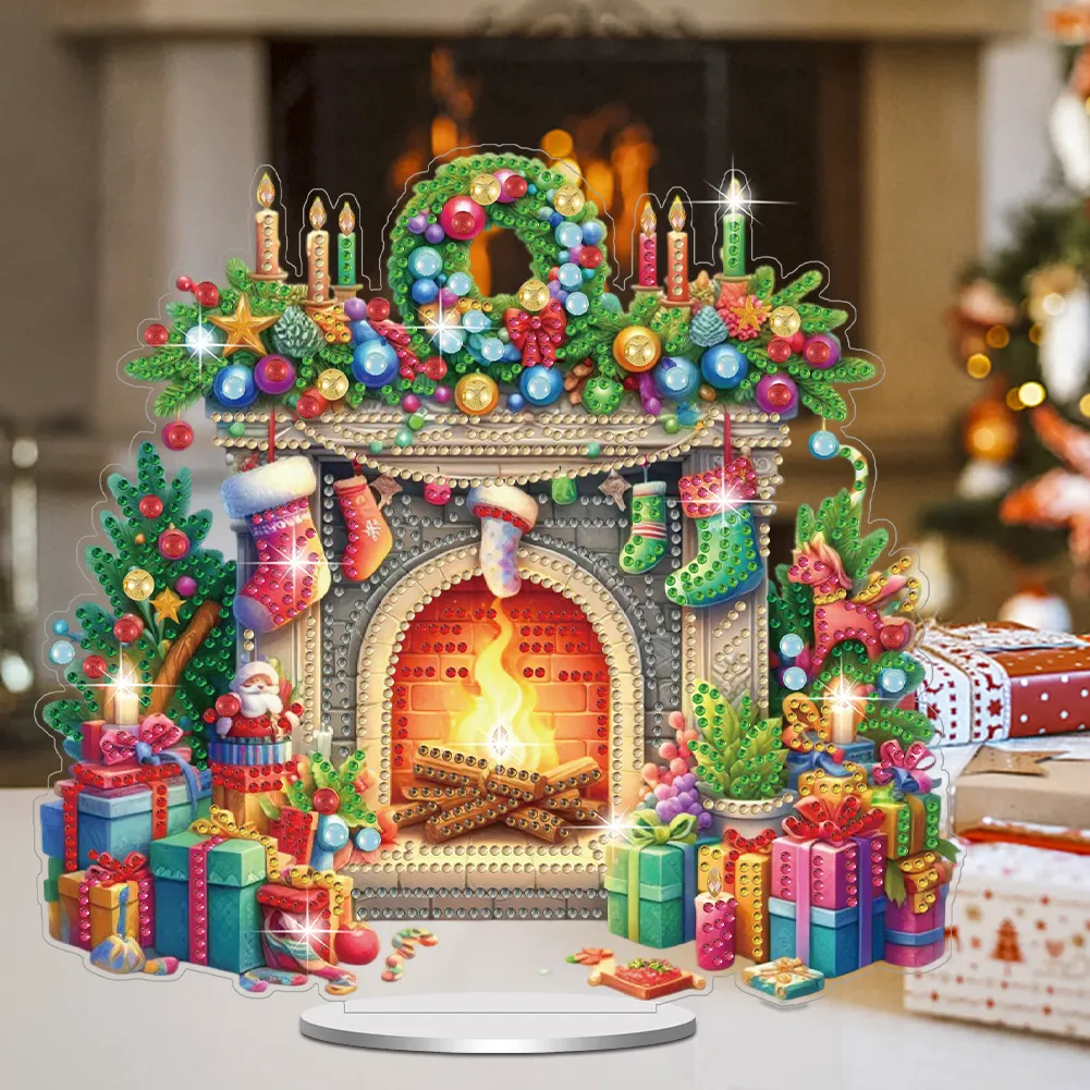 DIY Christmas Gift Mailbox Acrylic Special Shaped Diamond Painting Desktop Decorations