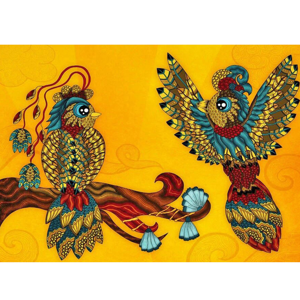 

40*30CM - Round Drill Diamond Painting - Phoenix Bird, 501 Original