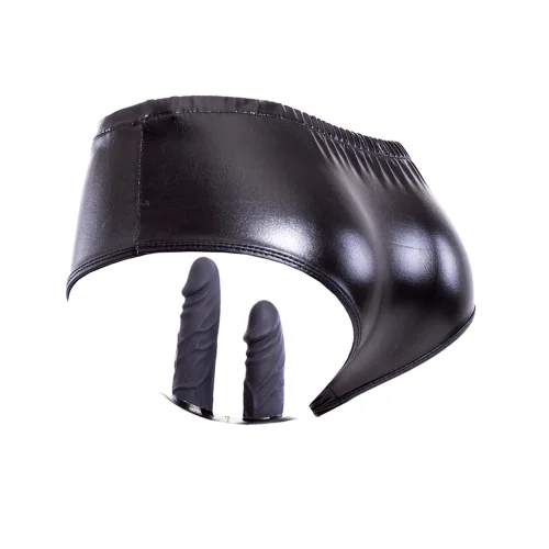 pornhint Pornhint Chastity Pants Leather Dildo Penis Sexy Underwear Inside Anal Plug Bdsm Sex Toys