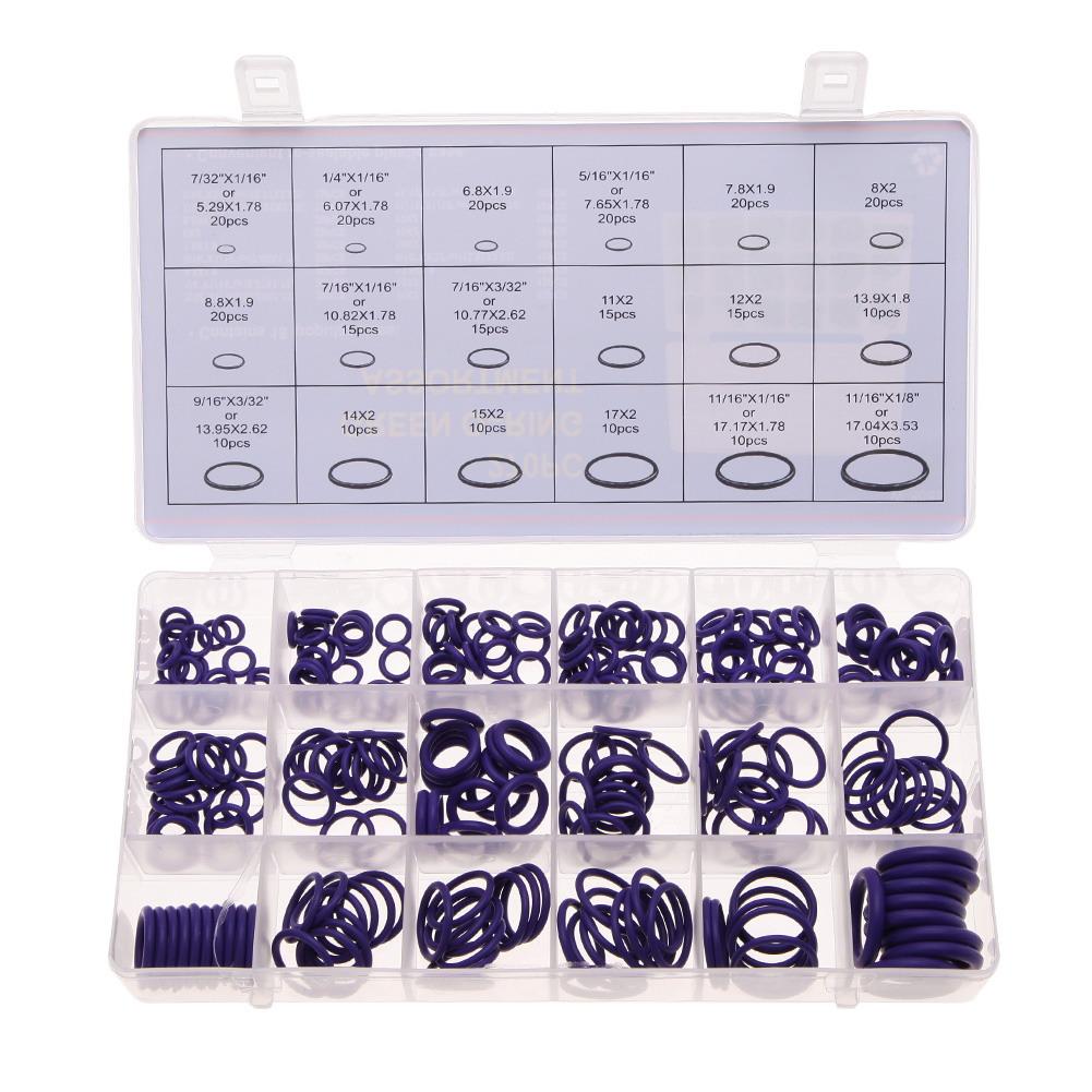 

270 Pcs 18 Sizes Kit Air Conditioning Car Auto Vehicle HNBR O Rings Repair, 501 Original
