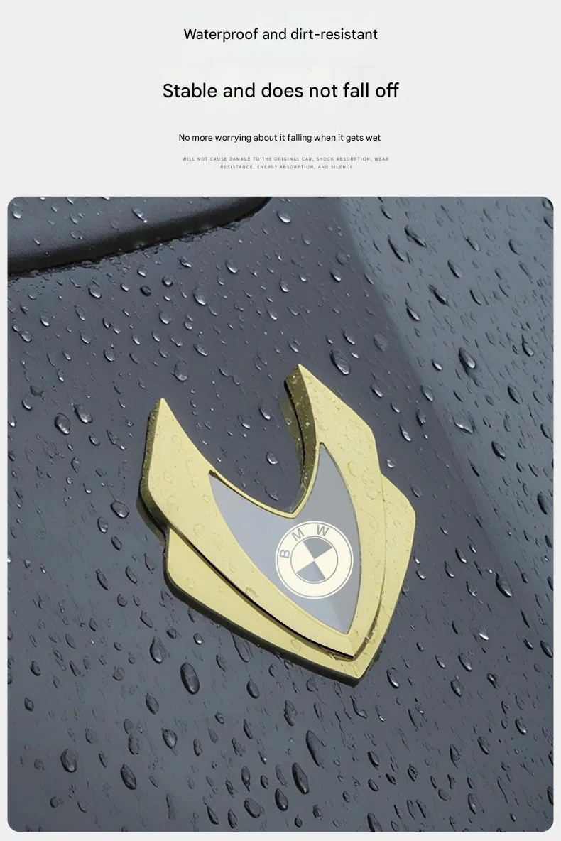 Automotive zinc alloy shield emblem(2PCS)