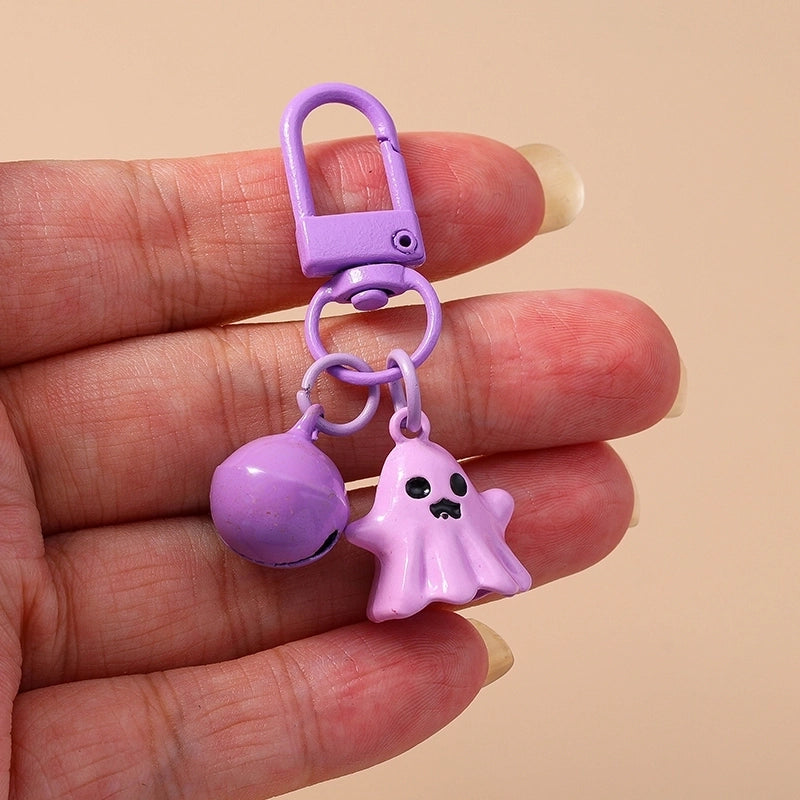 Cartoon Style Cute Commute Ghost Alloy Halloween Keychain