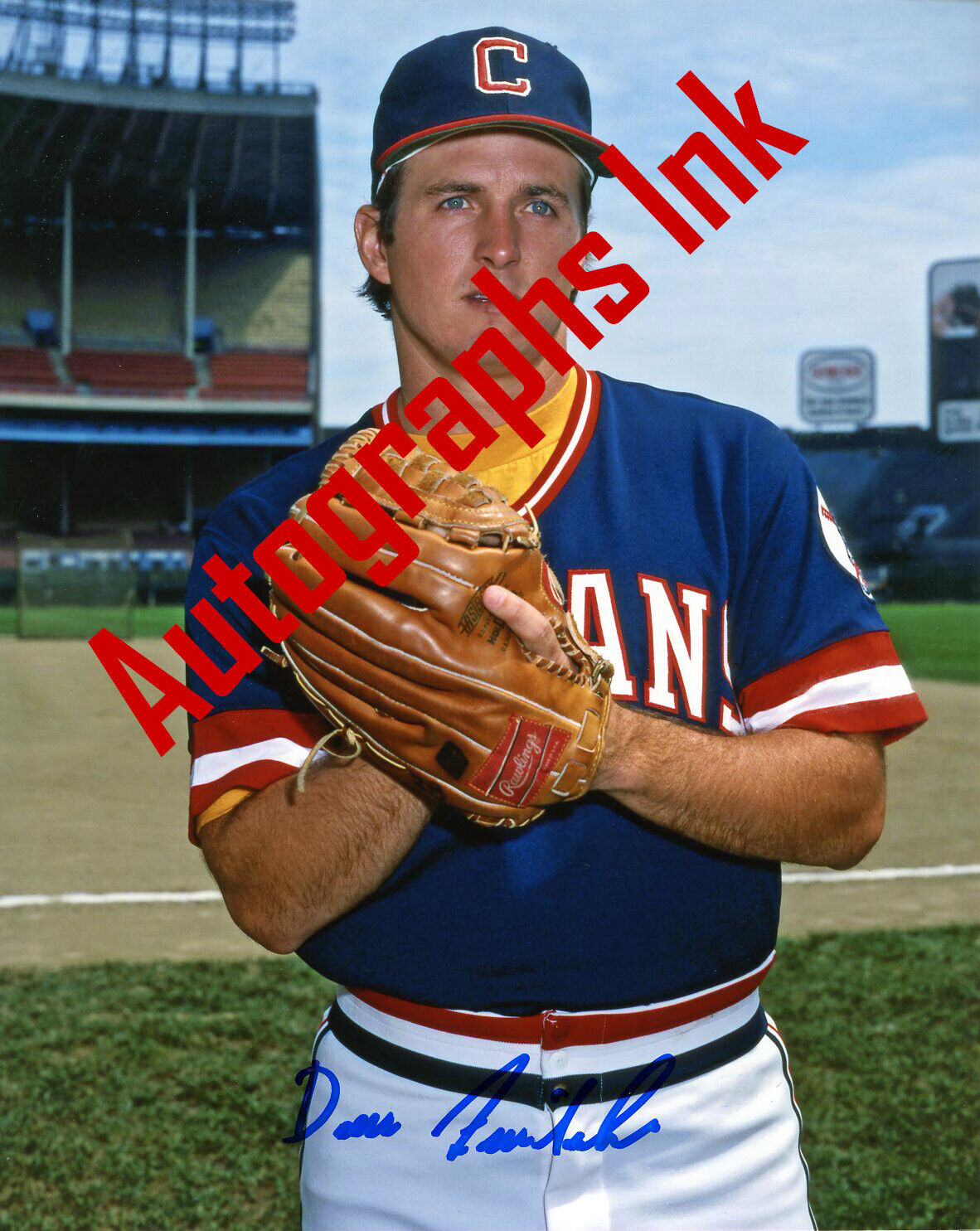 Dave Freisleben autographed 8x10 Cleveland Indians Topps Vault