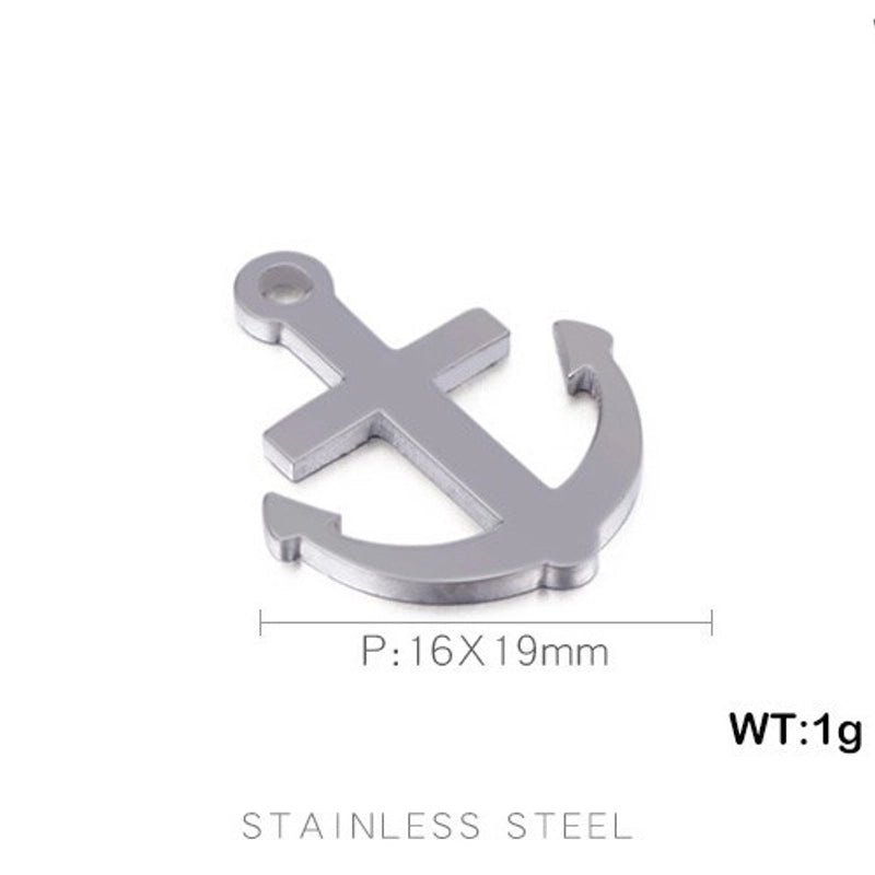 1 Piece Stainless Steel 18K Gold Plated Anchor