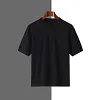 Men's Knit Short Sleeve Top Round Neck Button Detail Solid Color Loose Fit Summer New Tee