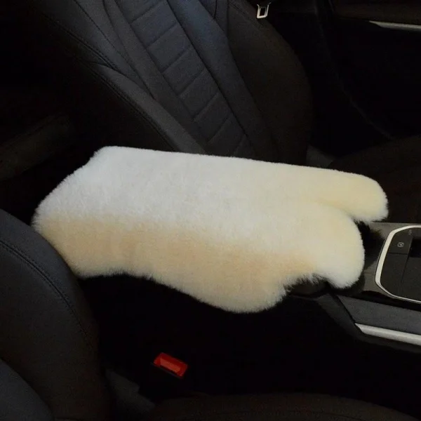 Winter Plush Car Armrest Box Mat