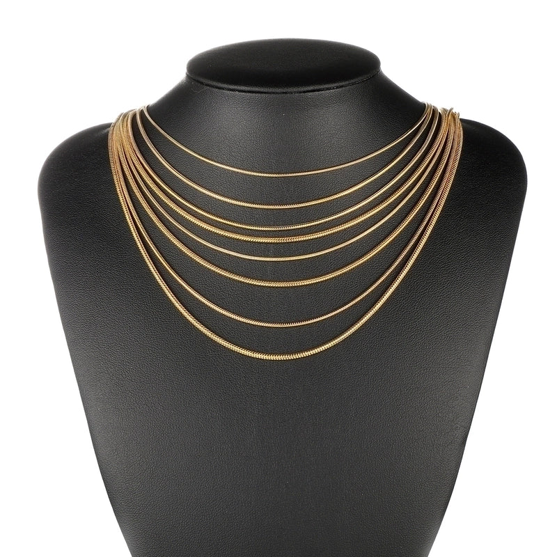 Stainless Steel Minimalist U Shape Solid Color Plating Necklace