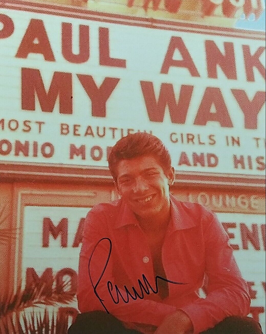 Paul Anka signed 8 x 10