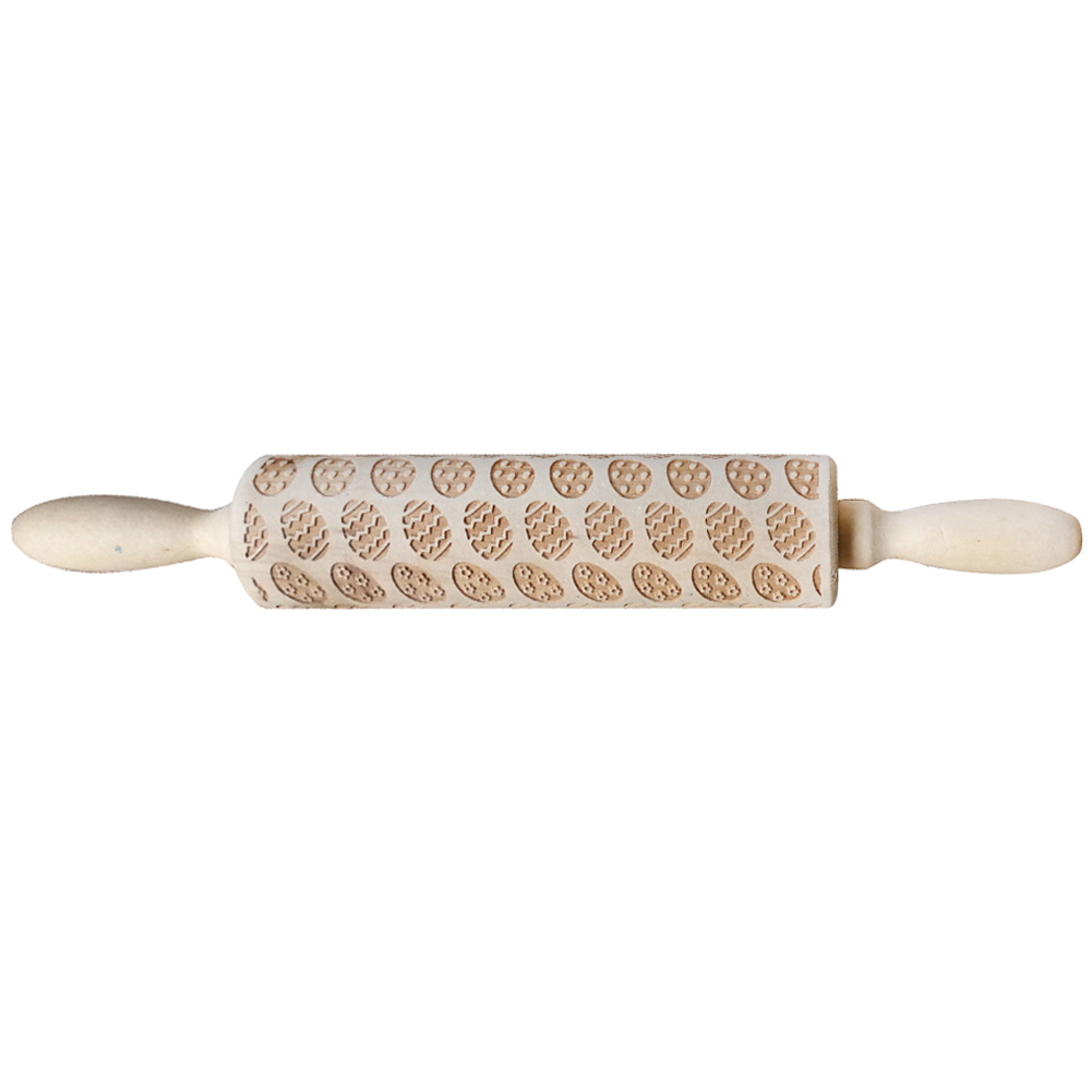 

Wood Rolling Pin Embossing Baking Cookies Noodle Dough Patterned Roller, 501 Original