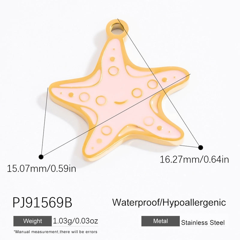 1 Piece 304 Stainless Steel Heart Shape Flower Pendant Jewelry Accessories