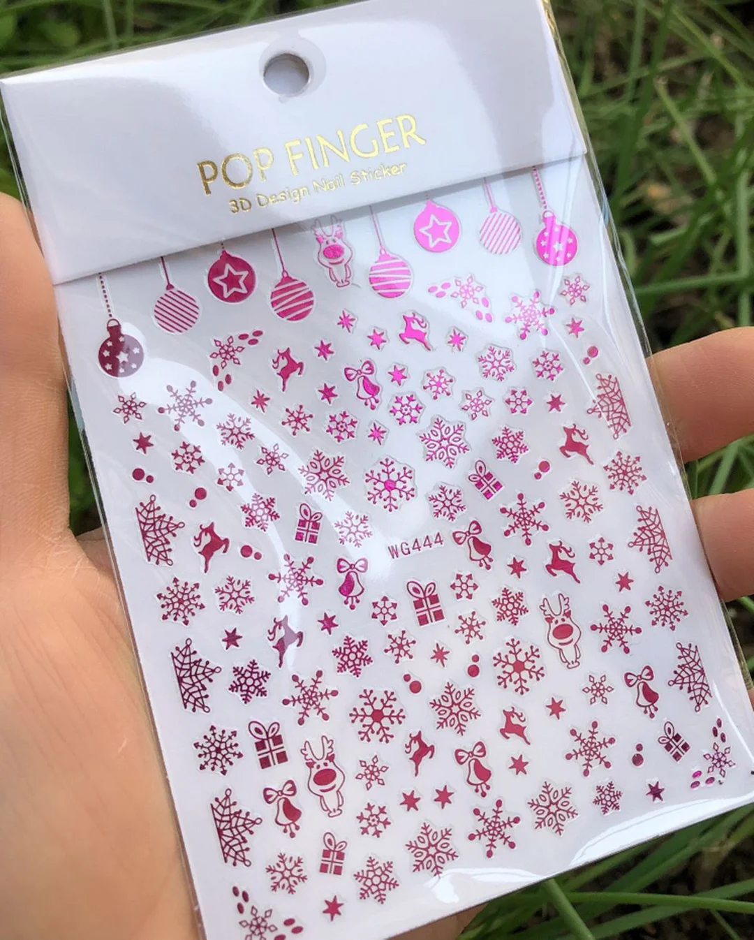 1Pcs Iridescent Silver Laser Snowflakes 3D Nail Stickers Leaves Flowers Summer Self Adhesive Transfer Sliders For Manicures Tips-Nail Inspo