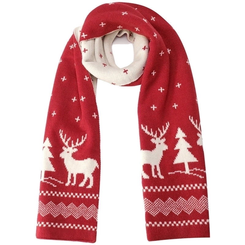 Women’s Cute Elk Imitation Cashmere Winter Scarves