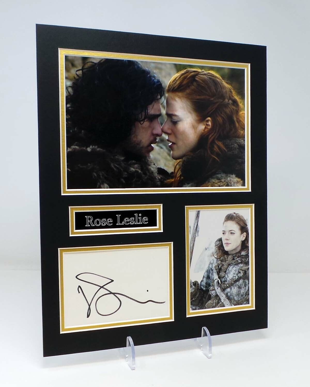 Rose LESLIE Signed Mounted Photo Poster painting Display 2 AFTAL RD COA Game of Thrones YGRITTE
