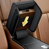 Car Armrest Pad with Organizer Auto Armrest Pillow Auto Accessories (Black)