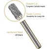 10Pcs Carbide Burr Set Double Cut Die Grinder Bits 1/8 Inch Shank Long Burr Bits