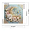 Fleur croissant de lune - peinture diamant de forme sp&eacute;ciale - 30*30cm