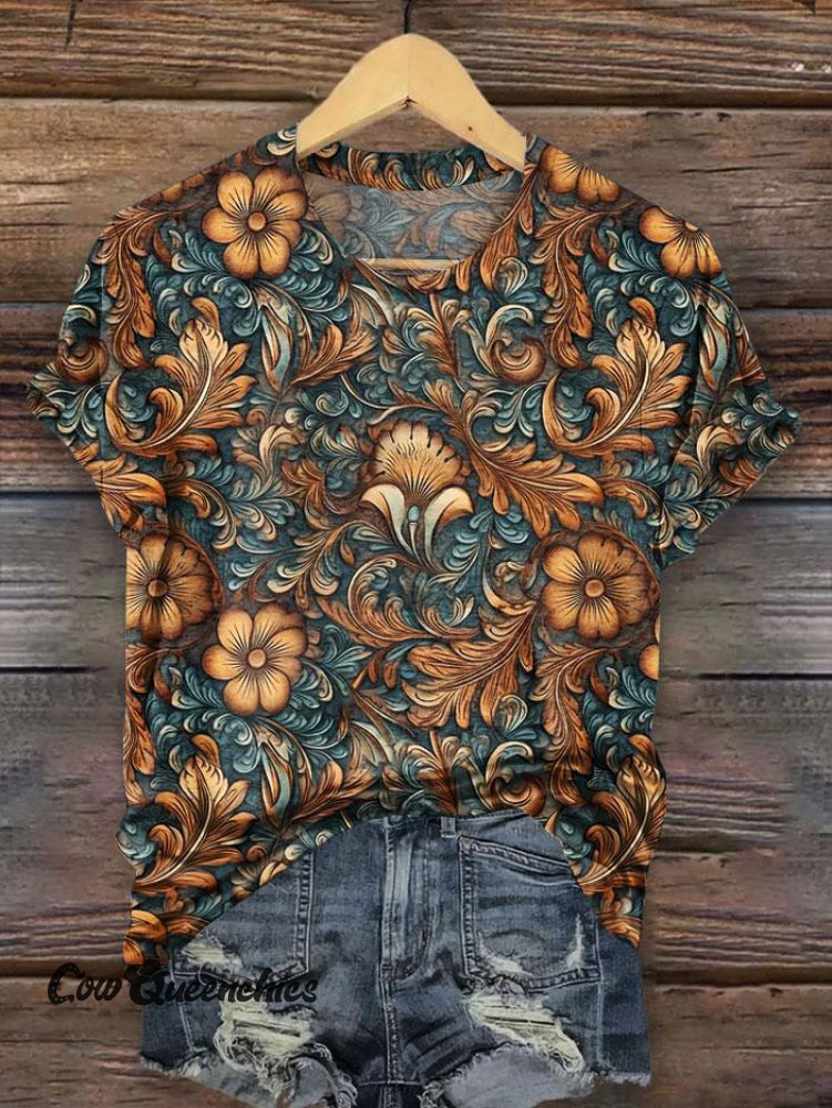 Vintage Art Print T-Shirt Multicolor / S