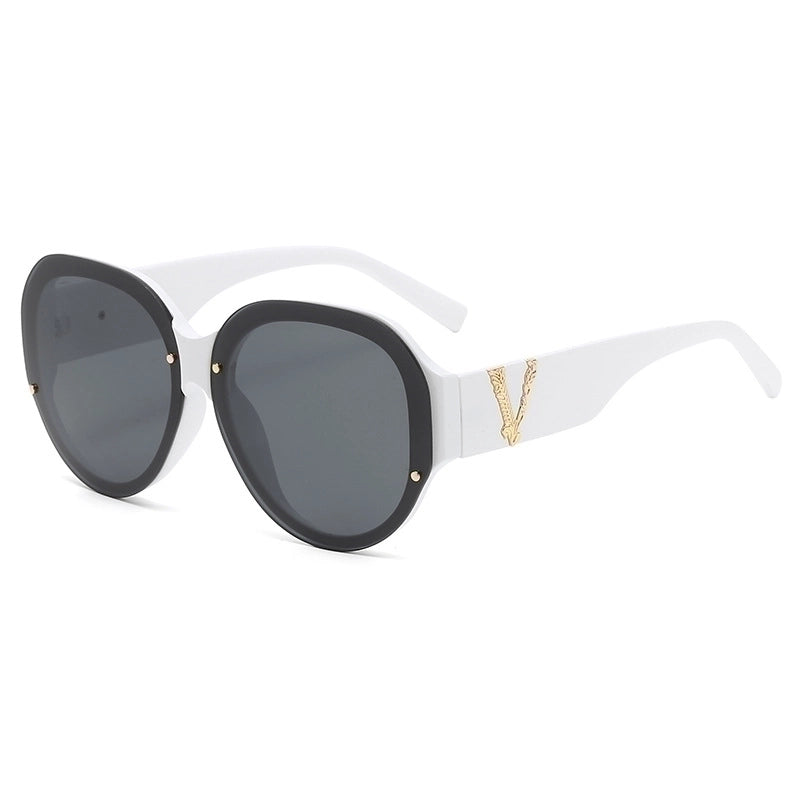 Elegant Retro Geometric Pc Oval Frame Full Frame Women’s Sunglasses