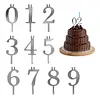 Reusable Numeral Birthday Candle Holder Set Number 0-9 for Party Anniversary