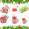 12pcs 2D Flat DIY Diamond Painting Keychain Double Sided Keyrings (Christmas)