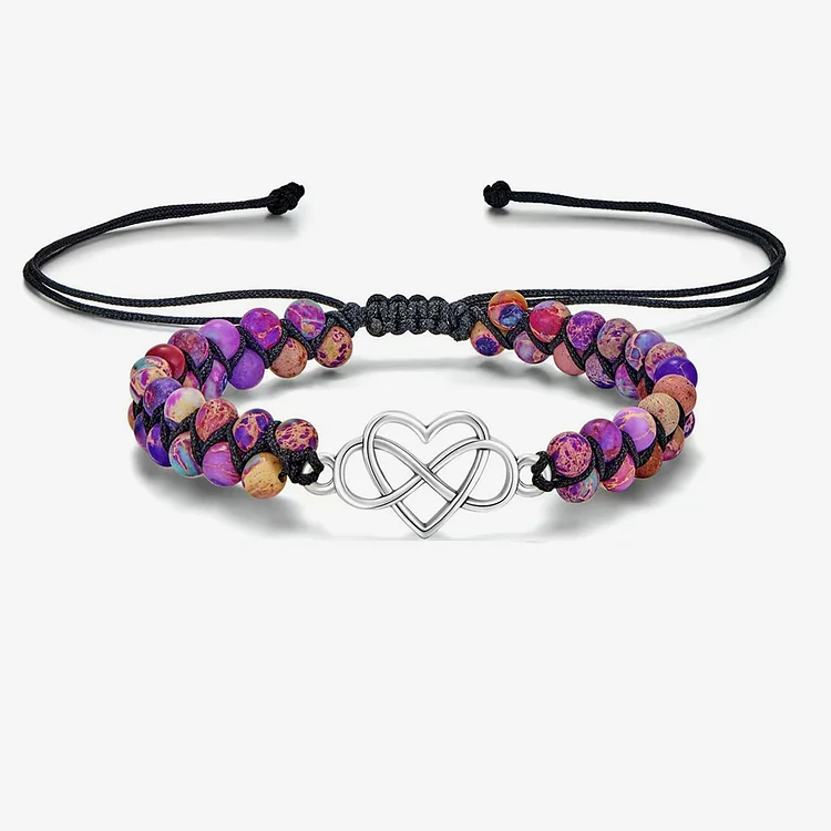 For Granddaughter - You will always Have A Piece Of My Heart Beads Bracelet