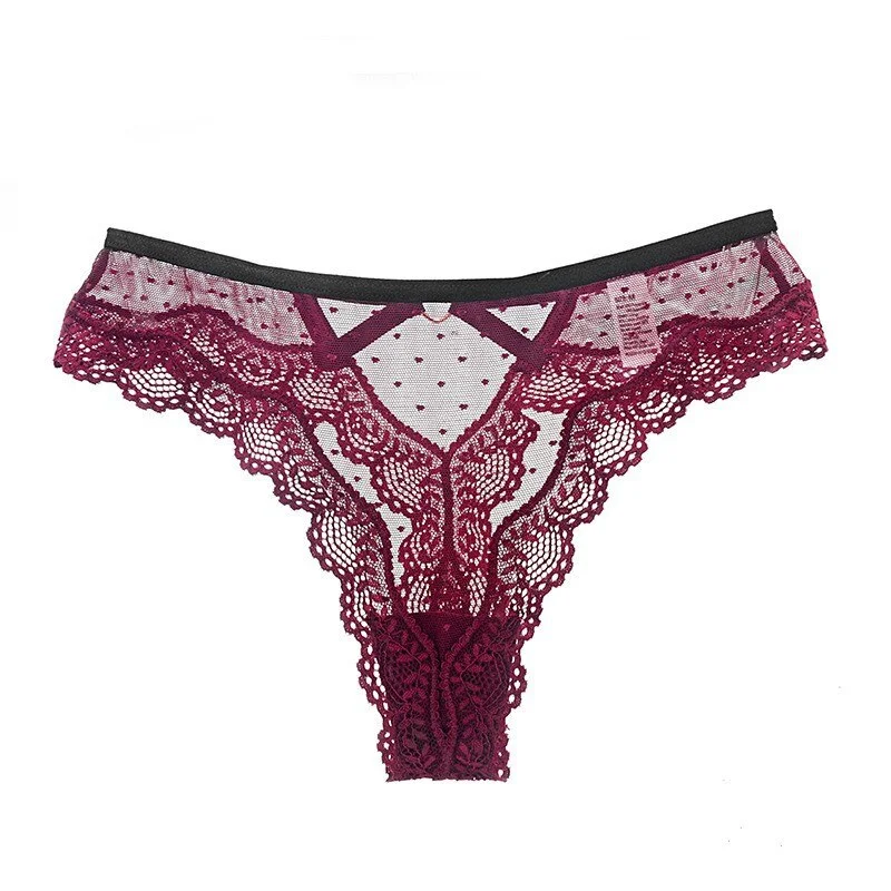 Sexy Lace String Transparent Panties Women Lingerie Back Heart Cute Thong Seamless Briefs Fashion Underwear Women Tangas