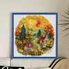 Paper Quilling Wooden House-14CT Stamped Cross Stitch 40*40cm/15.75*15.75in tapestrymarket