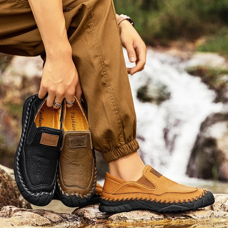 ⏰Last Day! 45% OFF 🔥AILONGCITY&reg;Men's Handmade Genuine Leather Orthopedic Outdoor Loafers