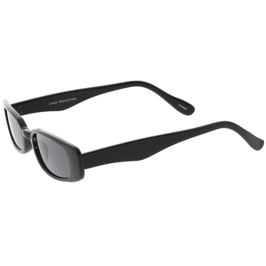 Extreme Thin Small Rectangle glasses Neutral Colored Lens 49mm