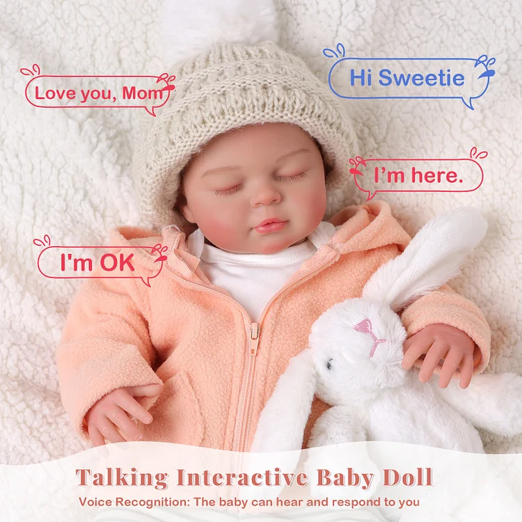 Babeside Sleeping Reborn Baby Willow 20'' Older Boy Best Gift for Kids with Heartbeat Coos and Breath