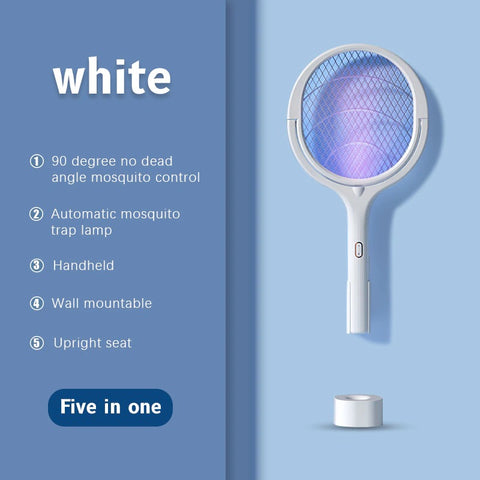 white 5 in 1 electric mosquito swatter mosquit variants