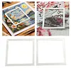 2Pcs Diamond Art Square Auxiliary Frame 3D Printing Diamond Art Desk Positioning Frame Lightweight for Boys Girls Adults Students Home Office Leisure (Cream White small)