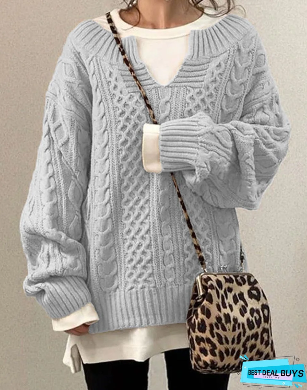 Hemp Pattern Sweater Casual Sweater