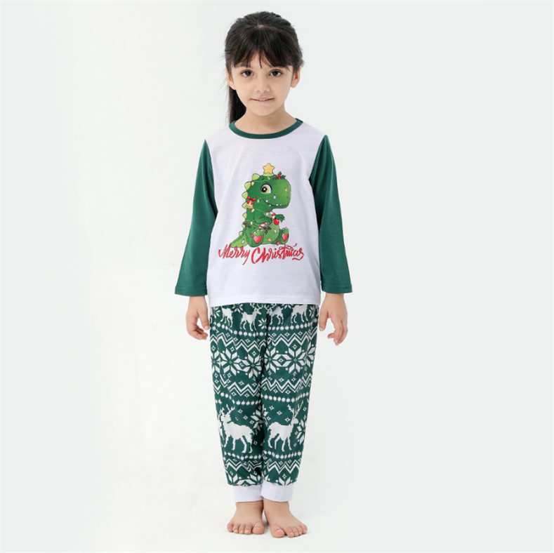 Christmas Print Parent-child Pajamas Set (with Pet Dog Clothes)