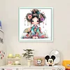 Cartoon Japanese Geisha-11CT Stamped Cross Stitch 40*40cm