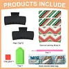 2Pcs Diamond Hair Claw Clips Making Kit for Women Ladies & Girls (XFJ012)