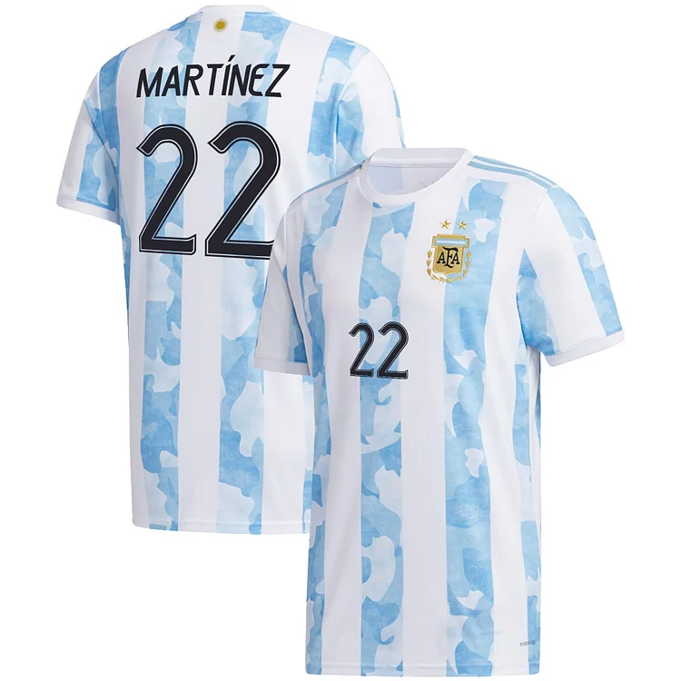 Argentinien Lautaro Martinez 22 Home Trikot 2021-2022
