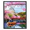 Sakura Bridge - 11CT Stamped Cross Stitch - 40*50cm