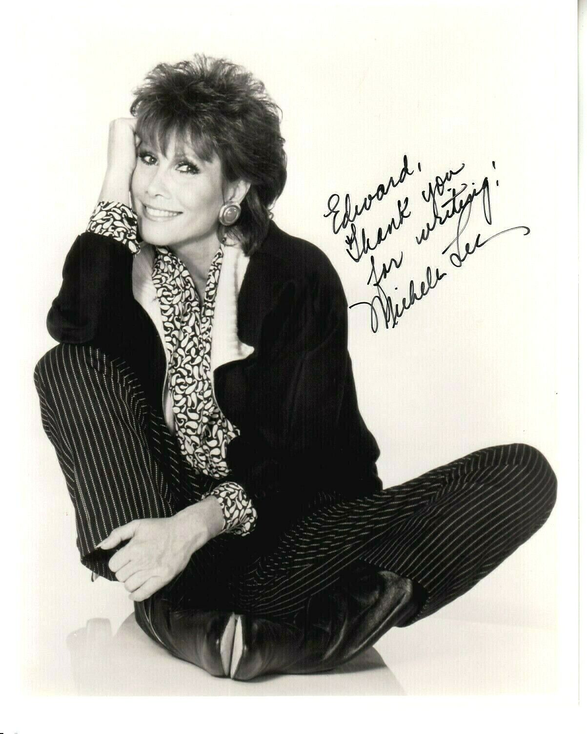 MICHELE LEE hand-signed BEAUTIFUL YOUNG 8x10 PORTRAIT uacc rd coa KNOTS LANDING