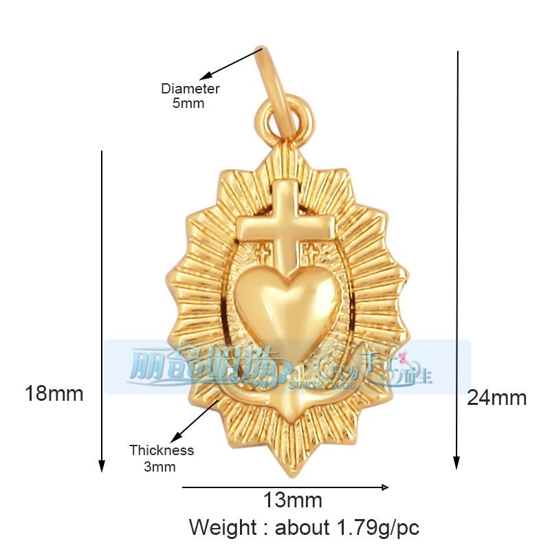 1 Piece 17*24mm 20 * 23mm Copper Human Pendant Jewelry Accessories