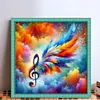 Colorful Musical Note Feather-11CT Stamped Cross Stitch 40*40cm/15.75*15.75in tapestrymarket