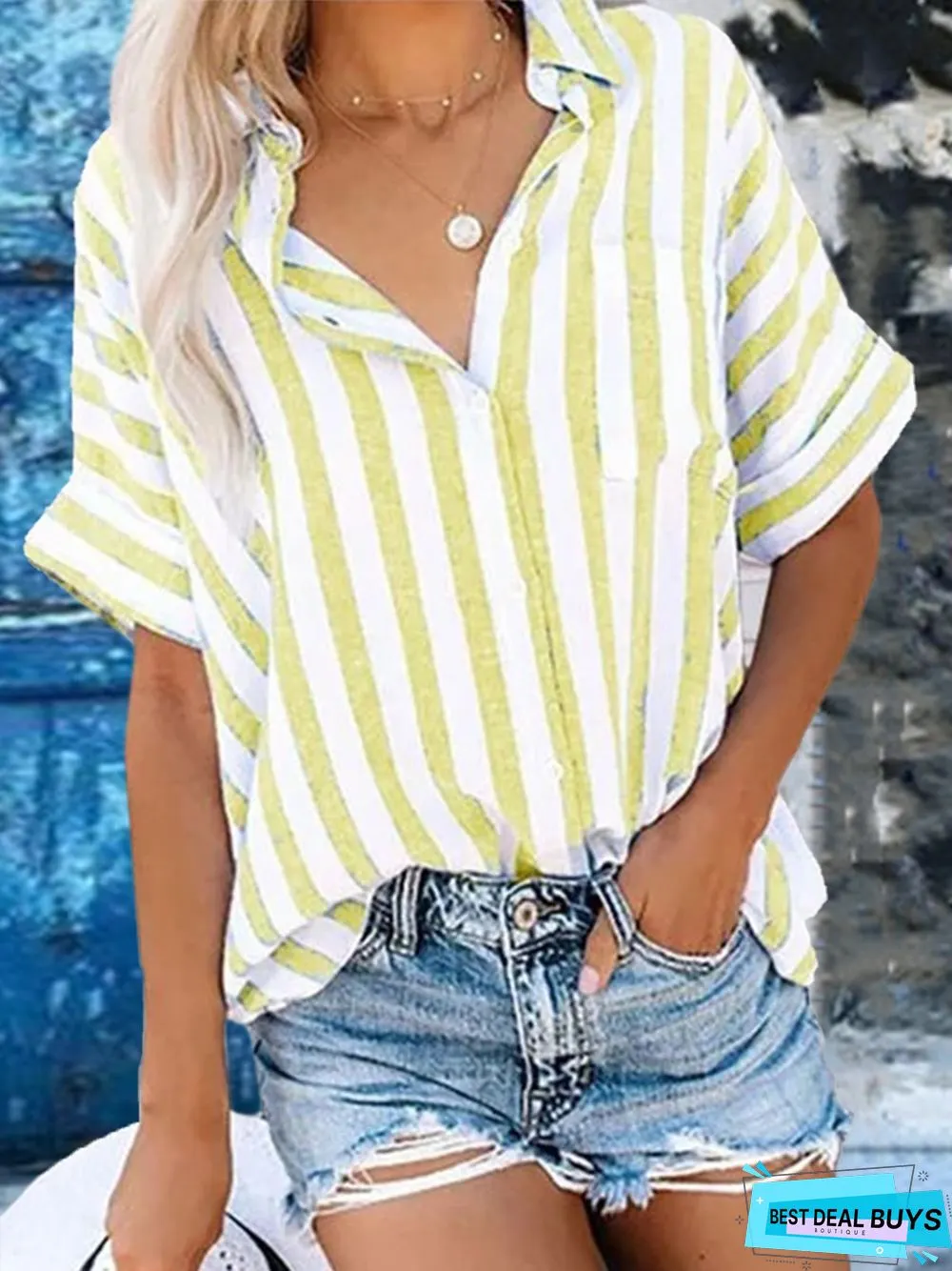 Buttoned Down Work Daily Striped shirt