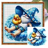 Swimming Gnome-18CT Stamped Cross Stitch 30*30cm/11.81*11.81in