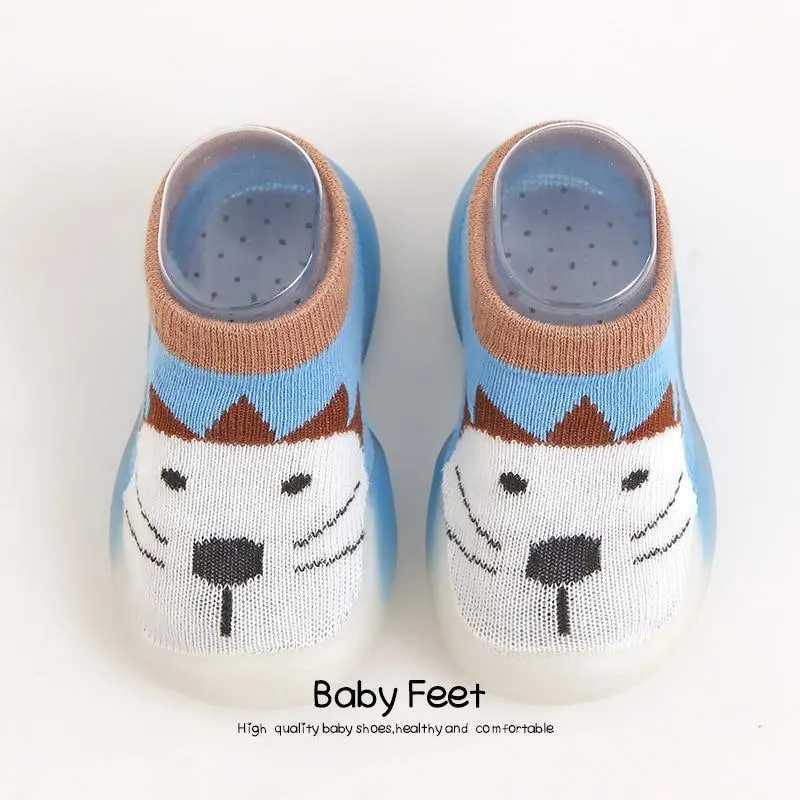 Unisex Baby Shoes First Shoes Toddler First Walkers Boy Soft Sole Rubber Outdoor Baby Shoes Cute Animal Baby Booties Anti-slip