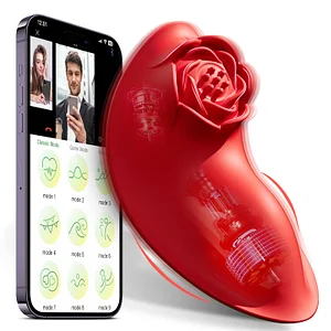 App-Controlled Rose Panty Vibrator with Double Motors and 9 Vibration Modes