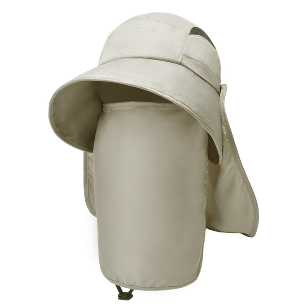 

Women Mesh Neck Cover Sun Visor Cap Anti UV Hiking Large Brim Hat (Beige, 501 Original