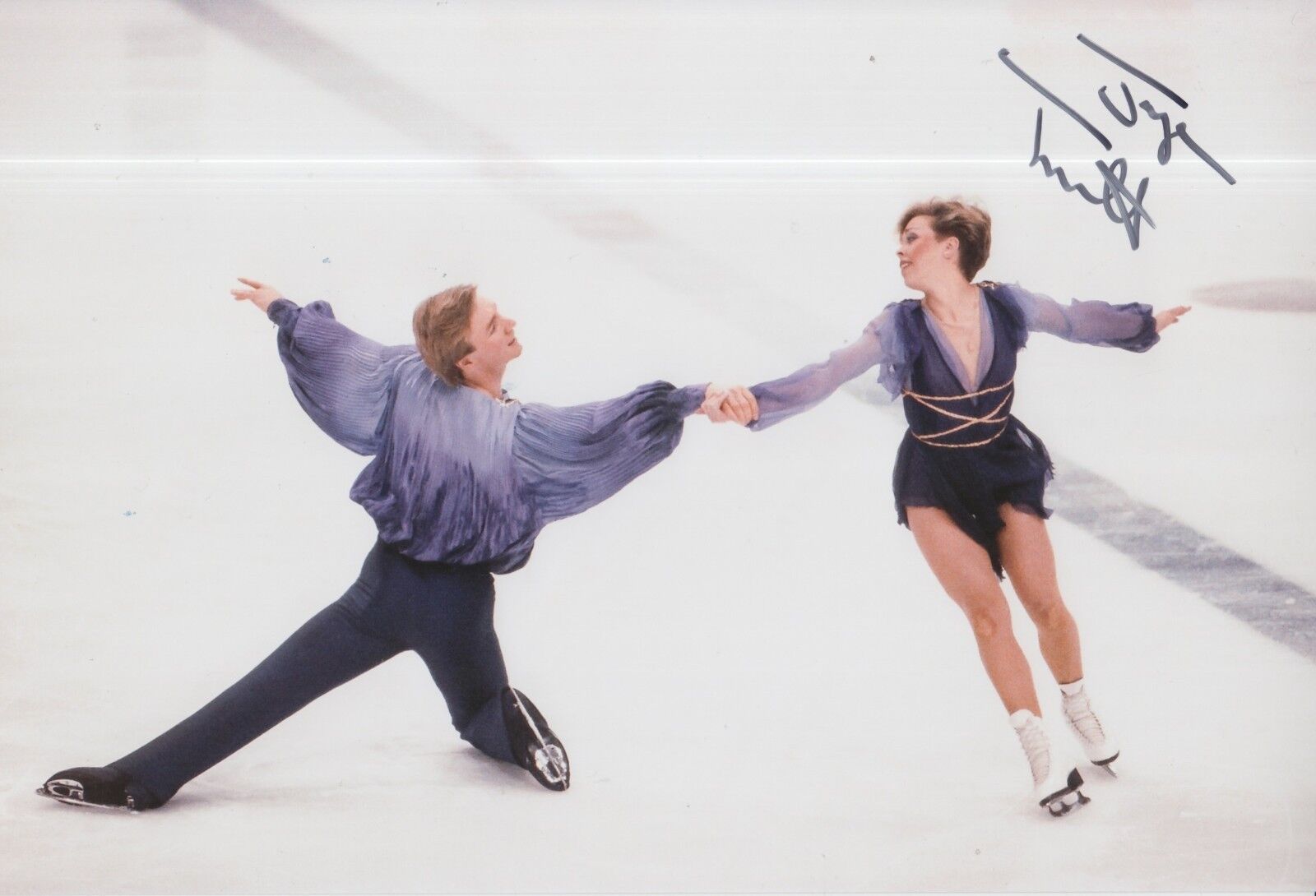 Jayne Torvill Hand Signed Olympics 12x8 Photo Poster painting.